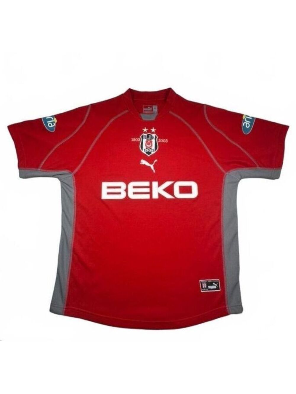 Vintage 2002/03 Puma Besiktas Centenary 100th Anniversary Jersey Men's XL Red